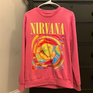 🩷 pink nirvana sweatshirt size S